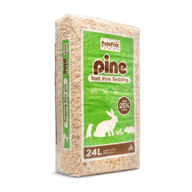 PETSPICK Pine Small Pet Bedding, 24L - Image 1